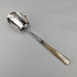 1911 British antique white mother-of-pearl handle sterling silver tea caddy spoon William Henry Leather